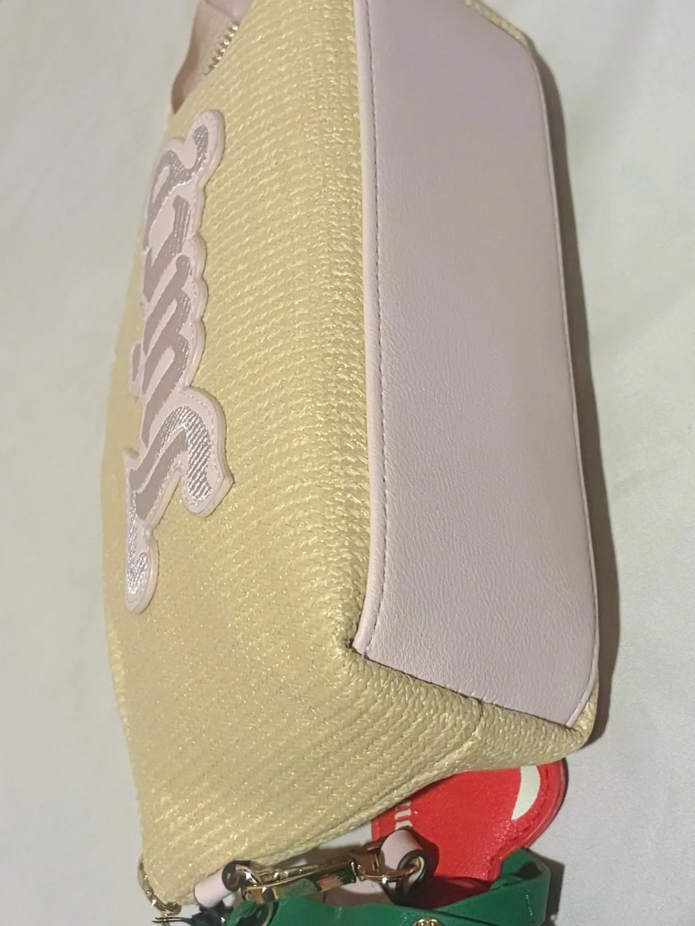 Juicy Couture Paradise Triangle Woven Gusset Pouch Set - Cream